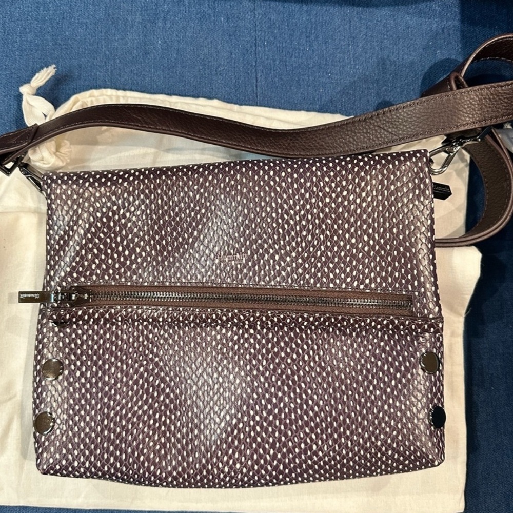 Hammitt VIP  Espresso Snake Brown Crossbody Bag.  NWOT